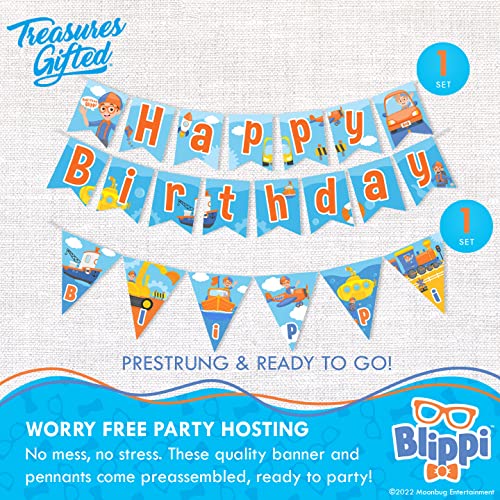 Blippi Birthday Party Supplies Set for 16 Guests - Dinnerware, Banners & Decorations - Variation 129