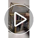 Glass Lipstick Organizer with Lid, 24 Slots Vintage Makeup Storage Box