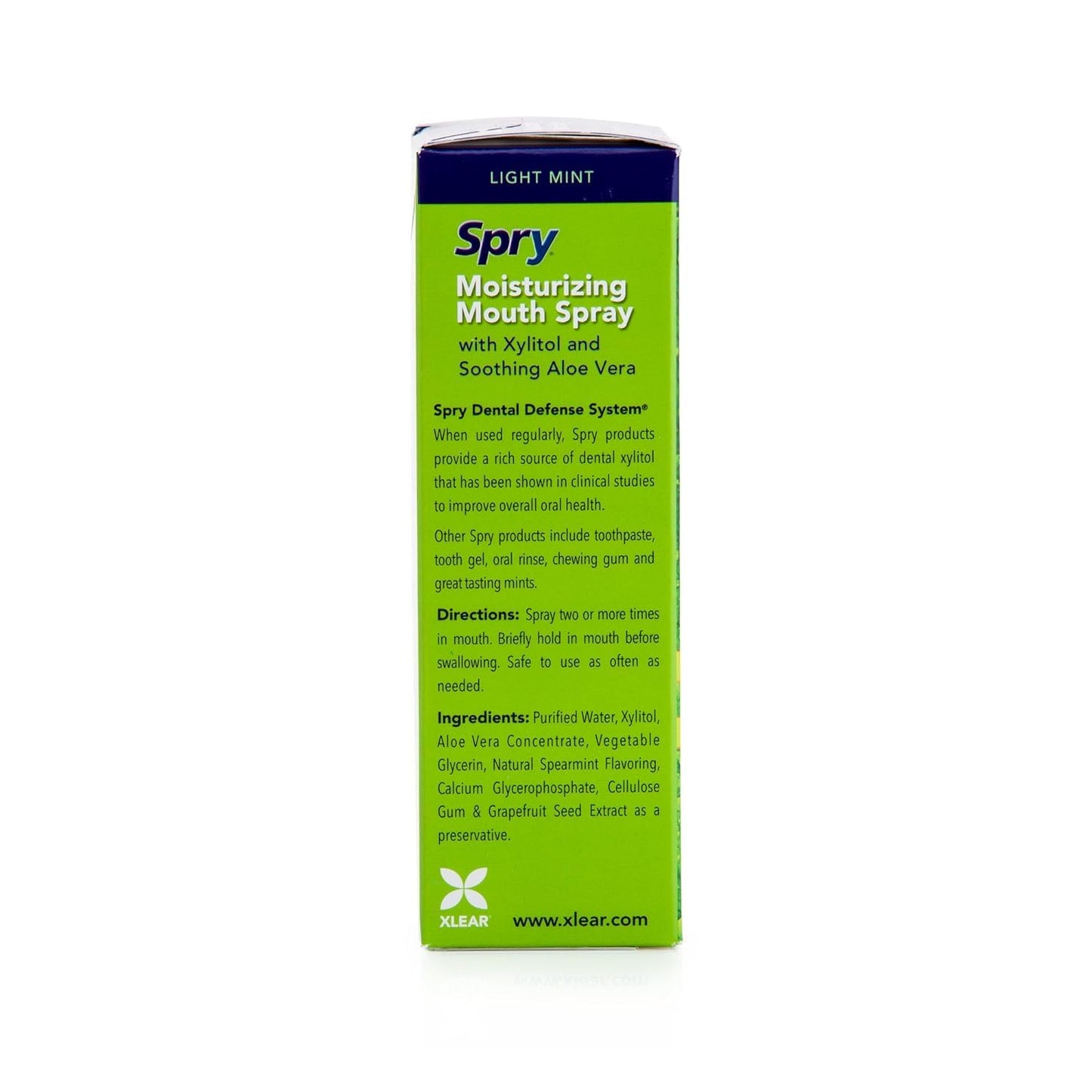 Spry Natural Xylitol Moisturizing Dry Mouth Spray, Stop Bad Breath, Increase Saliva Production, Non-GMO, Gluten-Free On The Go Oral Care with Spearmint Flavor, 4.5 fl.oz (Pack of 1)