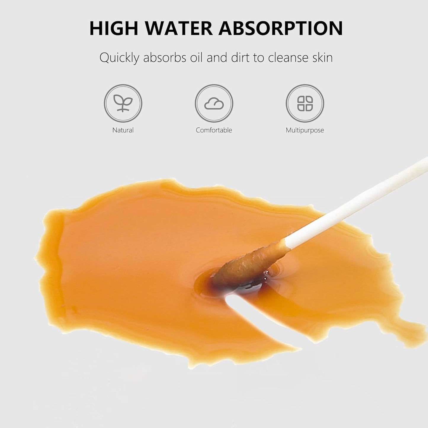 2500pcs Tiny Cotton Buds, with Round & Spiral, Suitable for Baby Ear Nose Clean,Cosmetics,Personal Hygiene