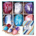 Soap Bar Sets - Bff Beauty 6pcs Hand Face Body Bar Soap Birthday Valentine Gift Set for Women, Perfect Gemstone Soap Rocks Set for Women & Men Moisturizing Skin, Best Gift Ideal for Birthday Gifts