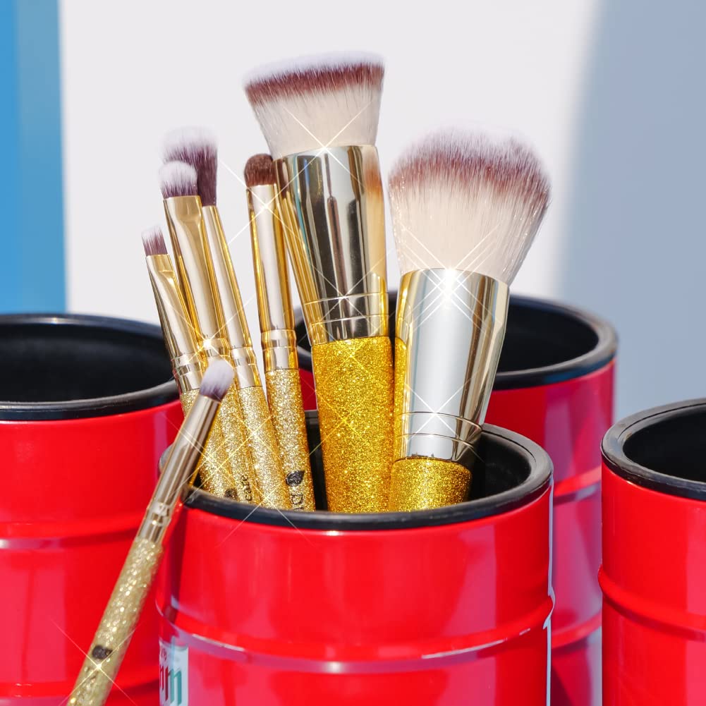 DUcare Foundation Brush Contour Bronzer Makeup Brush Double Ended Self Tanner Brush Sculpting Brush for Blending Liquid Powder Concealer Cream Cosmetics Blush Buffe