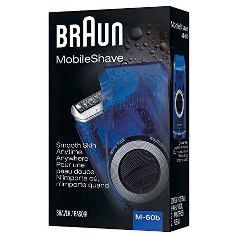 Braun Electric Razor for Men, M60b Mobile Electric Foil Shaver, Washable