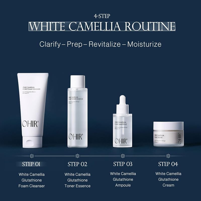 White Camellia Glutathione Foam Cleanser 200ml – Gentle Eczema-Safe Facial Cleanser