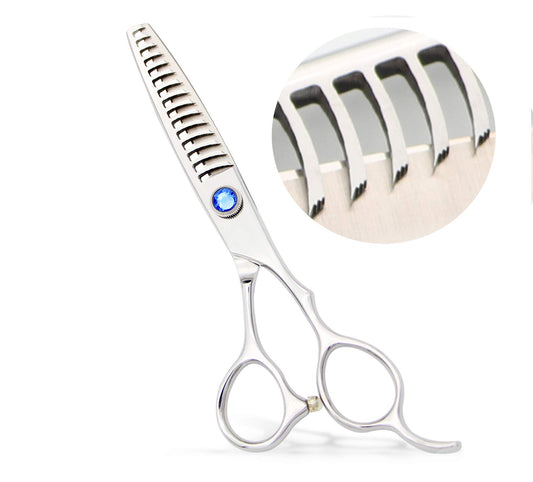 MISSUM 6.5" Professional Texturizing Scissors Hair Thinning Shears Cutting Teeth Shears Japanese Stainless Steel Blue