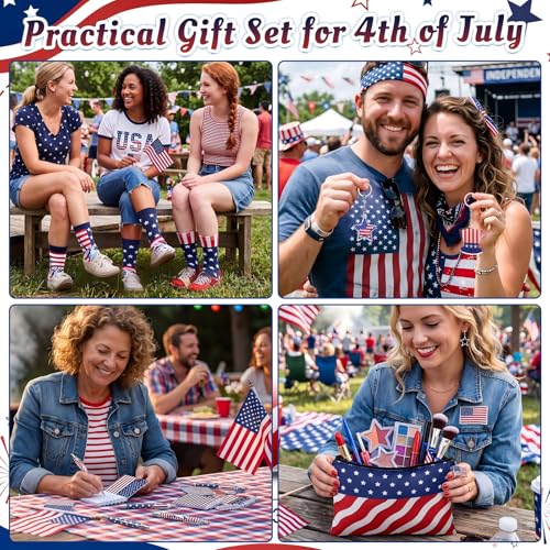 Dansydaisy 32 Pcs 4th of July Gift Set Independence Day American Flag Accessories