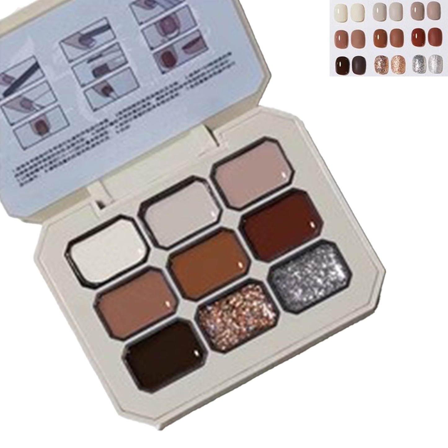 Creamy Colorful Nail Polish Set,Solid Nail Gel Polish Palette,Long Lasting Solid,for Women&Girls&Friend DIY Home (H)