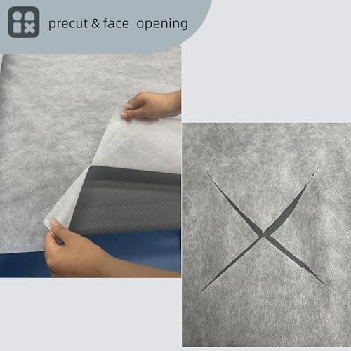 Disposable Massage Table Sheets -71" x 31.5" x 50 Sheets/Roll, 30 g/§³-2 Roll Non woven Bed Sheets with Face Hole -Soft and Durable Table Cove Ideal for Spa, Massage Table, Tattoo, Waxing Table