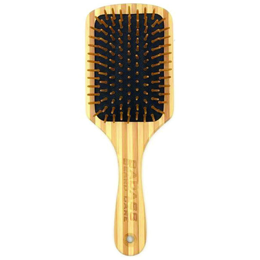 Badass Beard Care Wood Bristle Beard Brush For Men - Anti-static, 100% Bamboo & Light Weight