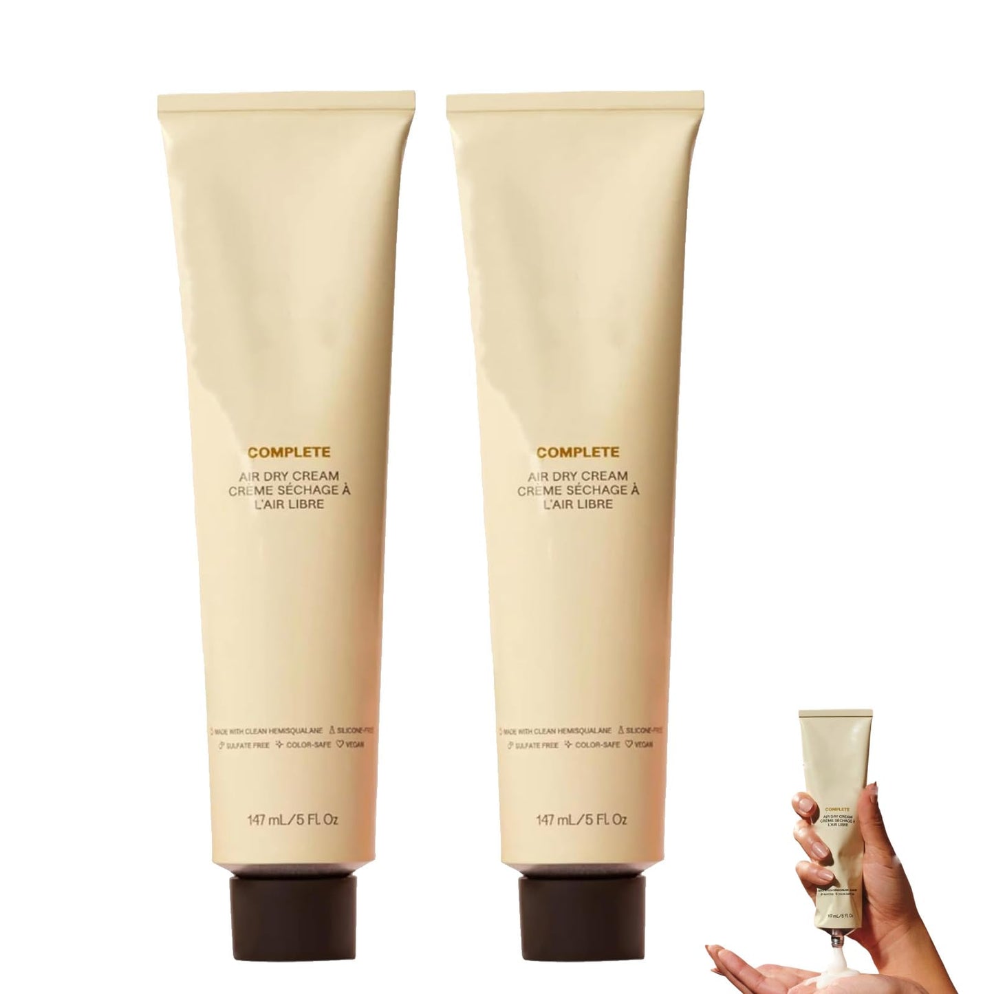 Complete Air Dry Cream, No Heat Air Dry Cream, Frizz Control & Natural Texture – Color‑safe, Hair Styling Creams for Curly, Wavy & Straight Hair (2)