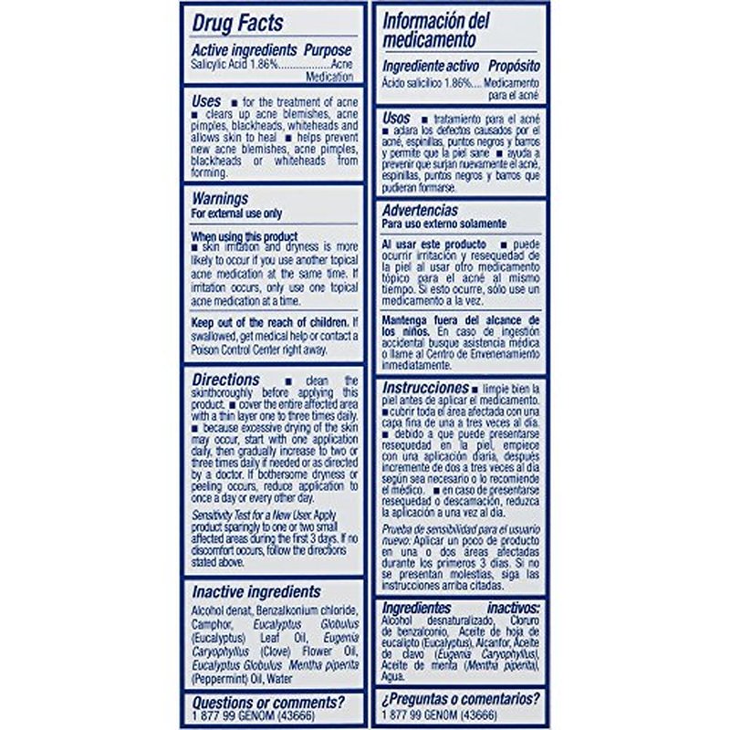 ASEPXIA Acne Astringent Lotion 1.86% Salicylic Acid for Pimples Blackheads Clogged Pores, 4 oz