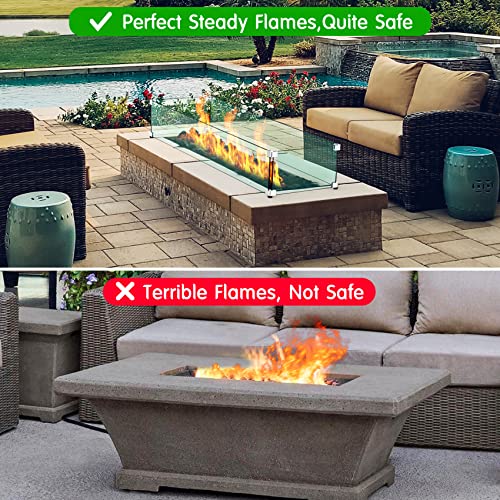 Skyflame 36" x 11.5" Clear Tempered Glass Fire Pit Wind Guard - Variation of THIS listing
