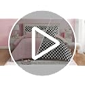 Juicy Couture Cabana Stripe Reversible Bedding Set Queen Black/White Stripe - 6 Piece