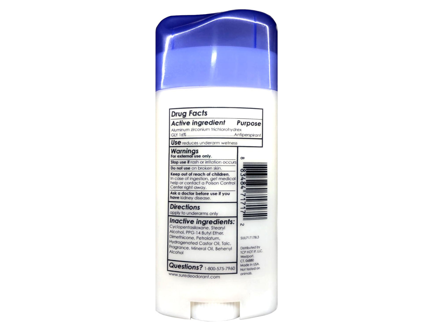 Sure Deodorant 2.6oz Invisible Solid Unscented (Pack of 3)