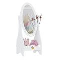 Crown-Themed Kids Floor Mirror with Adjustable Viewing Angle