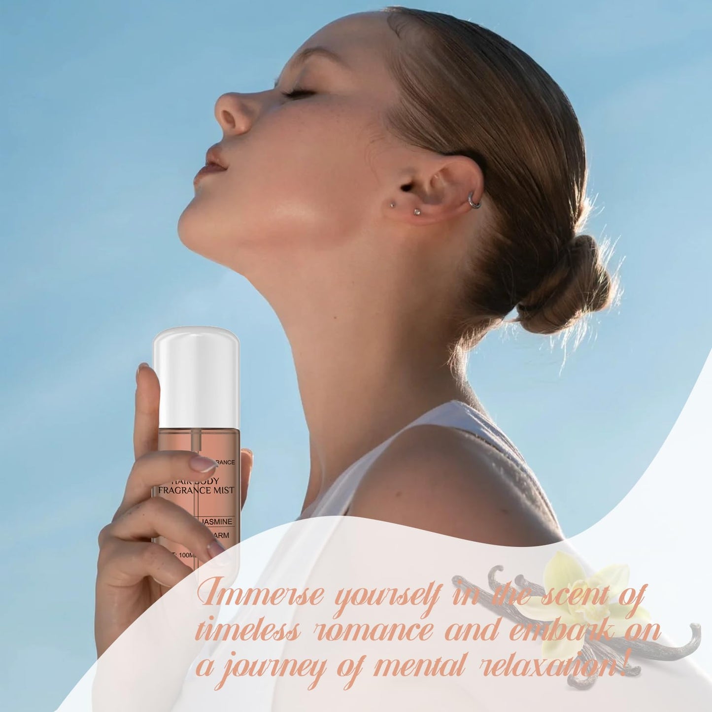 Agthyuve Hair Perfume for Women, Long Lasting Pheromone Perfume Spray, Jasmine Vanilla Fragrance, Daily Hair & Body Mist, Vegan & Cruelty-Free 100ml