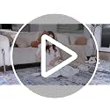 Pmtsns Large Washable Area Rug 8x10 Modern Abstract Neutral Blue Grey Brown Non-Slip Low-Pile for Living Room Bedroom Home Office