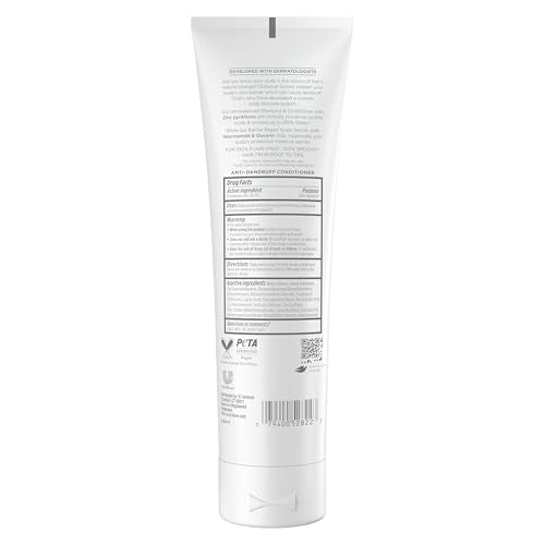 Dove Derma Scalp Conditioner 1 ct Dandruff & Itch Relief for 100% Flake-Free* & Smooth Hair, with Niacinamide & Glycerin, 9 oz