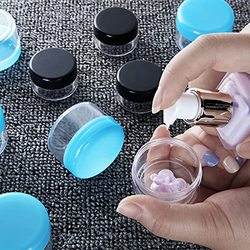 100pcs Clear Cosmetic Jars with Lids - 20g Reusable Plastic Containers for Lip Balm & Cream
