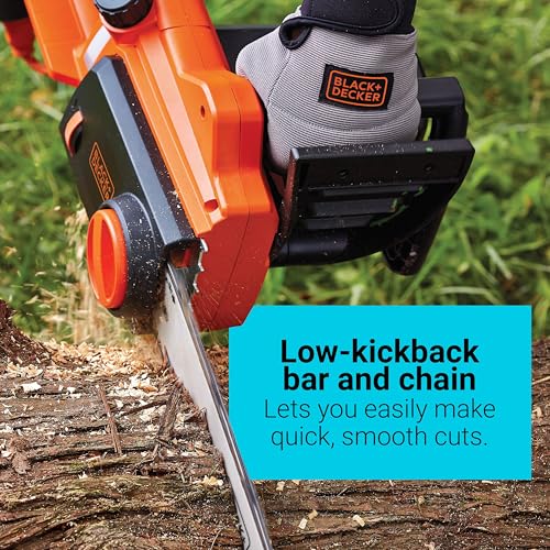 Electric Chainsaw - 12 Amp 16-Inch Power Tool with Tool-Free Chain Tensioning