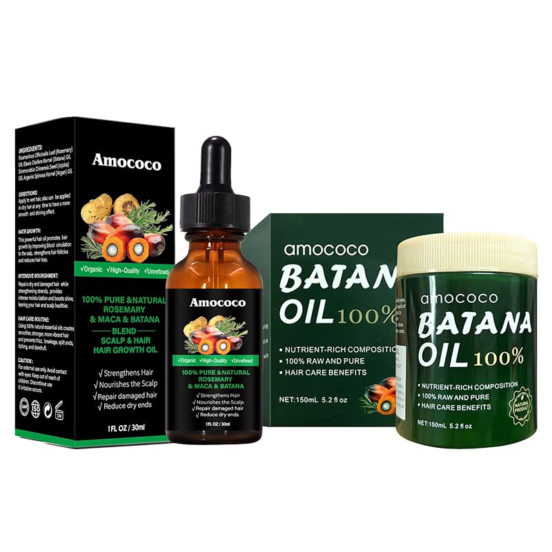 Amococo Batana Hair Care Bundle - 150ml Mask + 30ml Oil | Natural Nourishment