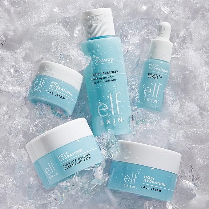 e.l.f. SKIN Holy Hydration Skincare Mini Kit Travel Set with Hydrating Cleanser & Face Cream