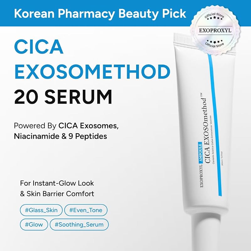 Cica Exosome Serum with Niacinamide & 9 Peptides – 20ppm Centella Gel Ampoule
