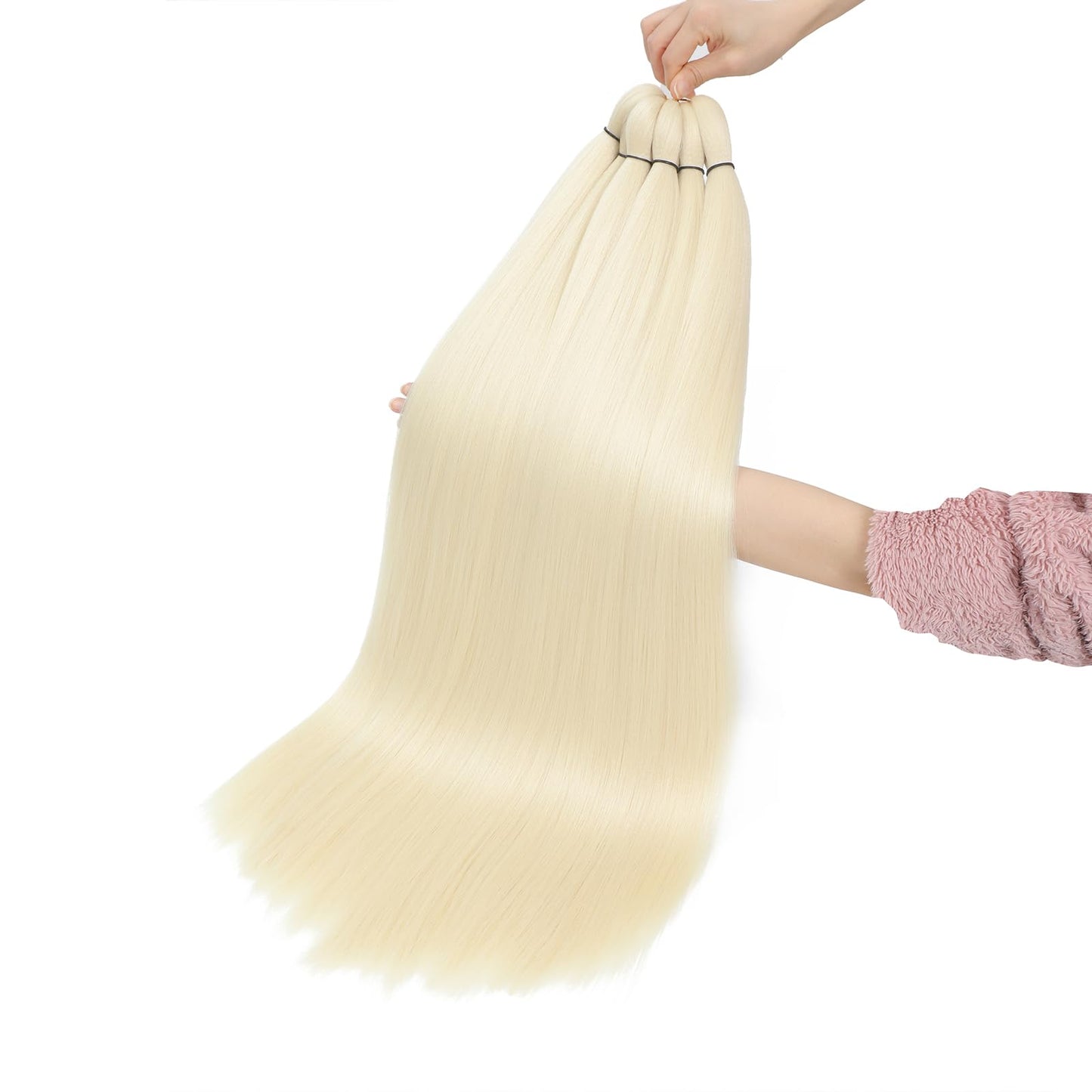 Braiding Hair Pre Stretched 6packs 30 inch 613 Blonde Braiding Hair EZ Braid, Long Braids for Black Women Hot Water Setting Hair Extensions for Braids