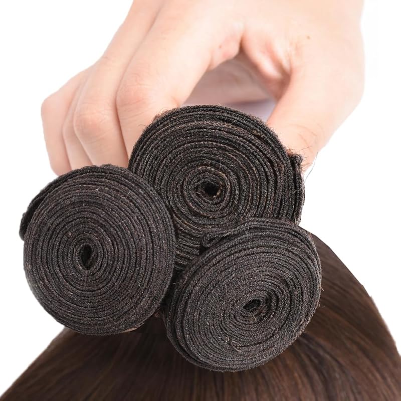 4 Bundle Body Wave Virgin Remy Hair Extensions – 14 16 18 Inch, Brown 4