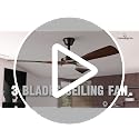 Walnut Color 52 Inch Outdoor Ceiling Fan with Light and Remote Control