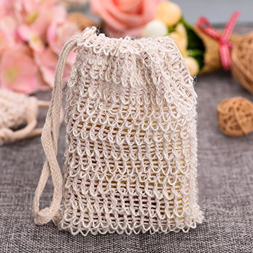 BBTO 10 Pack Exfoliating Natural Sisal Soap Bag Pouch Soap Saver