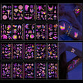 20 Sheet Glow in The Dark Temporary Tattoos - 200+Styles Fluorescence UV Neon Waterproof Body Face Fake Tattoo Stickers for Adults Women Men Kids Rave Festival Accessory Party Supplies Decorations