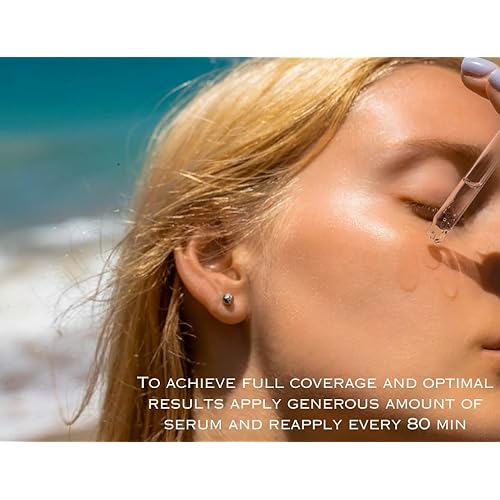 Natural Mineral & Invisible Moisturizing Serum with SPF 50 Lightweight Non-Greasy with Hyaluronic Acid Niacinamide Vitamin C Vitamin E & Non-Nano Zinc-Oxide