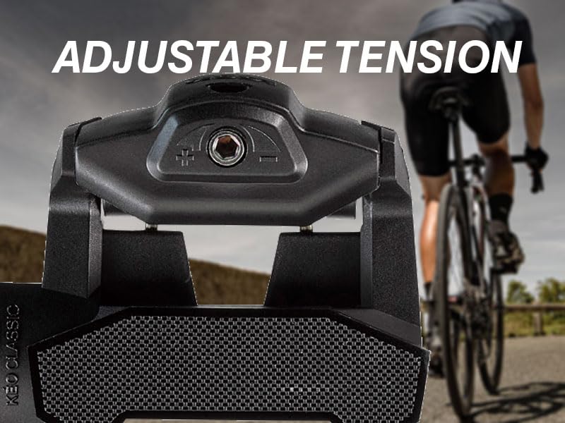 Bicycle Pedals Keo Classic 3 Clipless Pedals - Black, 400mm² Platform, Adjustable Tension