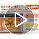 OLIXIS Silver Food Dehydrator Machine with 8 Large Trays, 185°F Temp, 24H Timer, 16.7x13.5x13.5in
