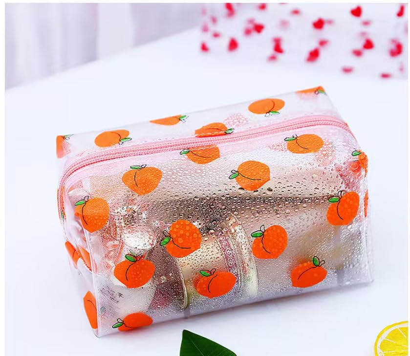 Clear Toiletry Bags With Print Portable Toiletry Bag Travel Toiletry Organizer Pouch for Women Travel Vacation Bathroom