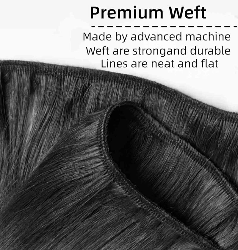 Yaki Straight Hair Bundles 18-26 Inch 1B, 3 Bundles Quick Weave - Pure Protein Fiber