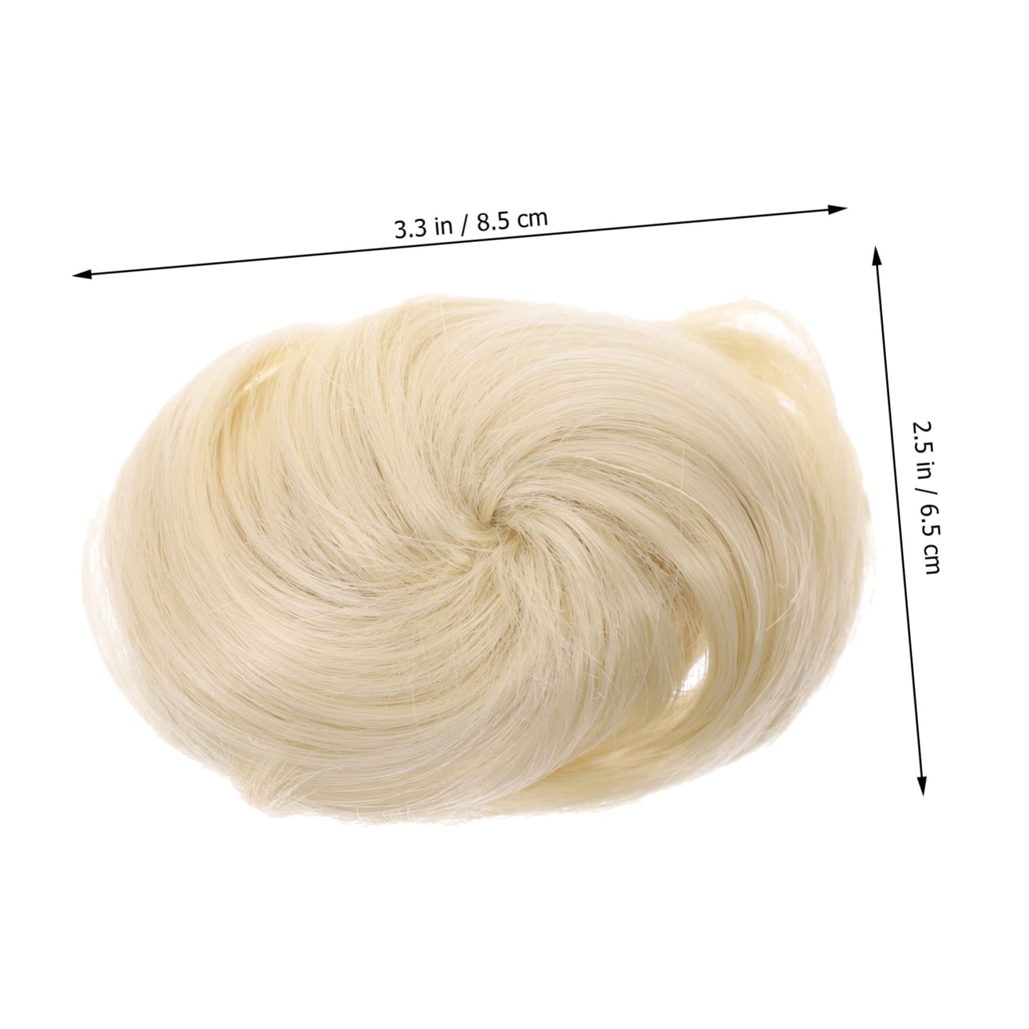 DONFAMDS Fake Bun Hairpiece for Chignon High Temperature Curly Hair Bun Maker for Brides Adds Volume and Natural Look to Updos and Ponytails