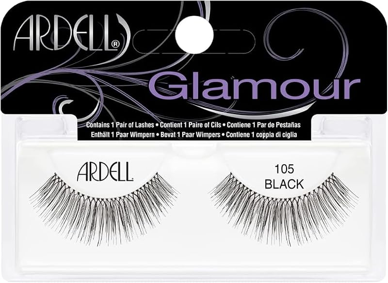 Ardell Fashion Lashes 105 Pack of 6 Reusable Flared Natural False Eyelashes