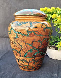 Large Wooden Resin Cremation Urn for Human Ashes - Merit Wooden Craft, Male/Female, Custom Funeral Box