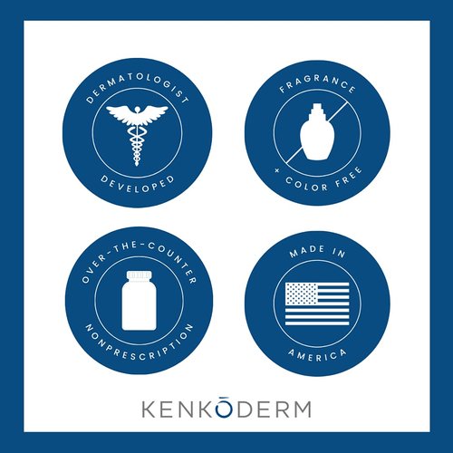Kenkoderm Psoriasis Mineral Salt Soap with Argan Oil & Shea Butter, 4.25 oz, 4 Bars, Dermatologist Developed Skin Care for Soothing & Moisturizing Psoriasis, Eczema & Rosacea, Fragrance & Color Free