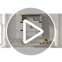 Farmhouse Bathroom Wall Cabinet with Mirror, Wall Mount Storage Shelf