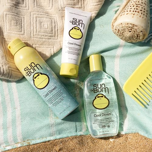 Sun Bum Cool Down Aloe Vera Lotion Vegan With Cocoa Butter To Soothe and Hydrate Sunburn 3 Ounce 2 Pack