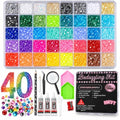 50000Pcs Jelly Rhinestones Craft Kit with Magnifier & Glue for DIY Decor