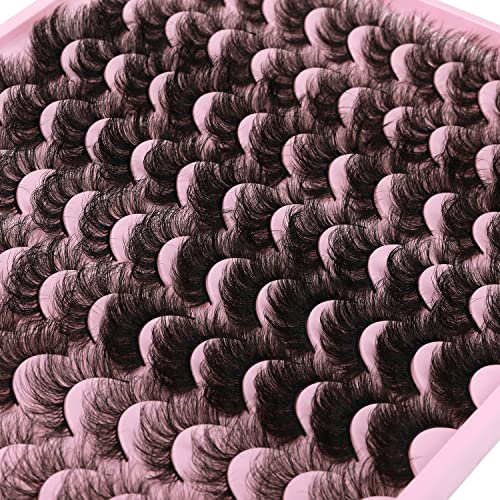 48 Pairs Faux Mink False Eyelashes with 8 Styles Thick Dramatic Long Eye Lash Pack