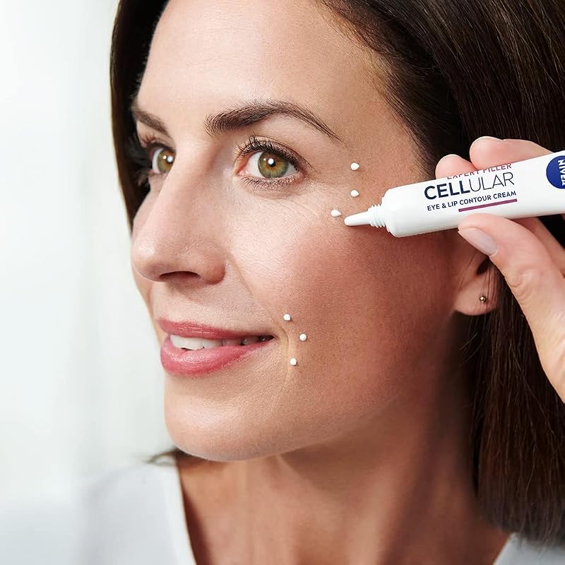 NIVEA Hyaluron Cellular Filler Anti-Age Eye Cream 2-Pack – 15 ml Each, Quick-Absorbing