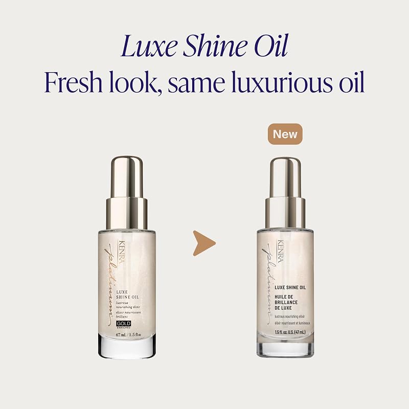 Kenra Luxe Shine Oil - Gold Enriched Nourishing Elixir for Medium to Coarse Hair (1.5 Fl Oz)