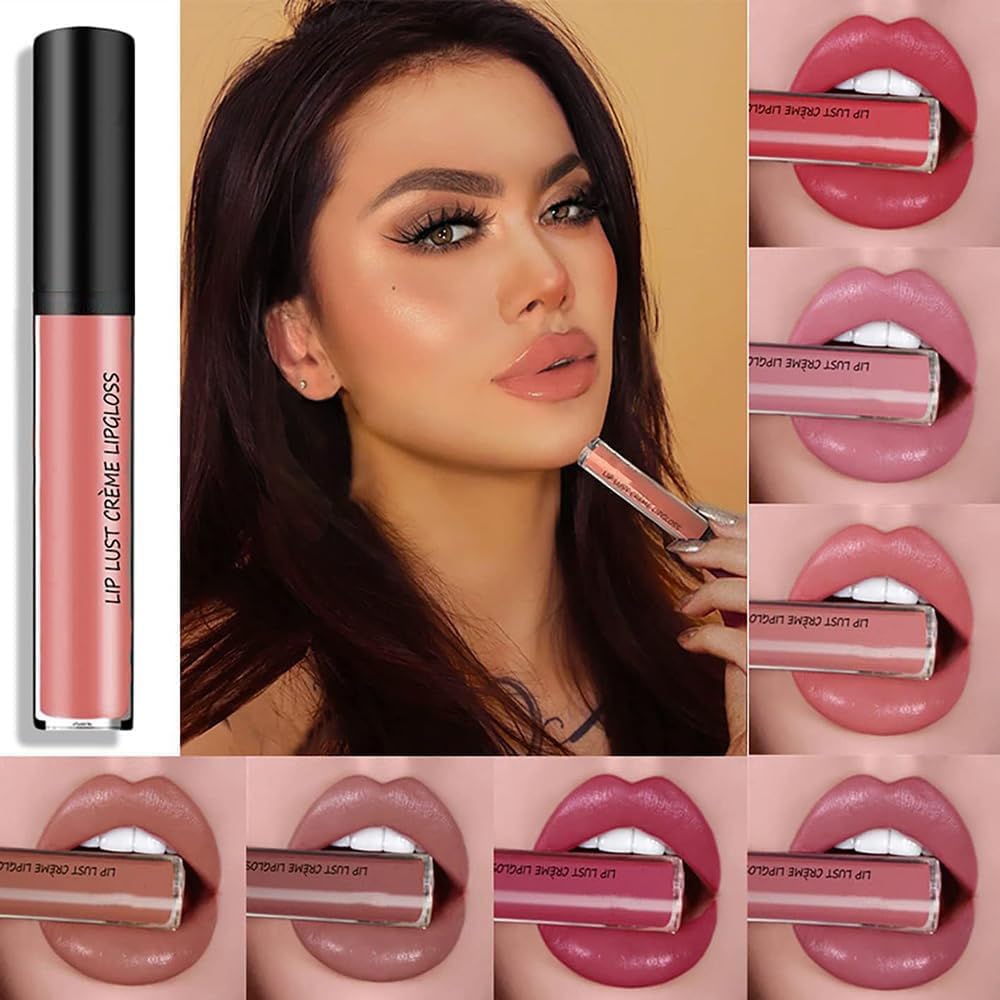 Lips Staining Lip Oil, Lip Tint Oil, Hailnrothwad 12 Colors Cream Texture Lipstick, Non-stick to Cup Non-fading Long Lasting Moisturizing (01)