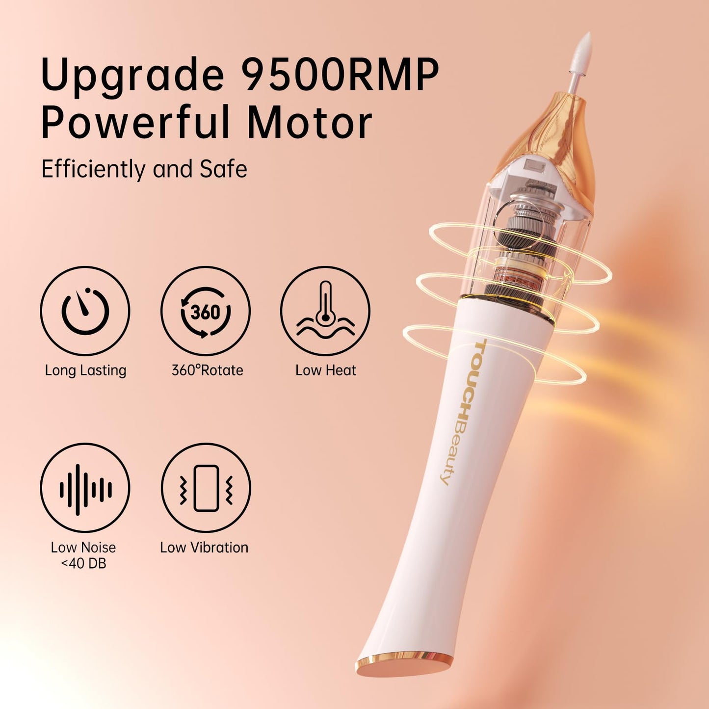 TOUCHBeauty Electric Nail Drill File Professional, Manicure Pedicure Kit with UV Nail Lamp, Portable Multi-Function Nail Buffer Tool for Grind Trim Polish