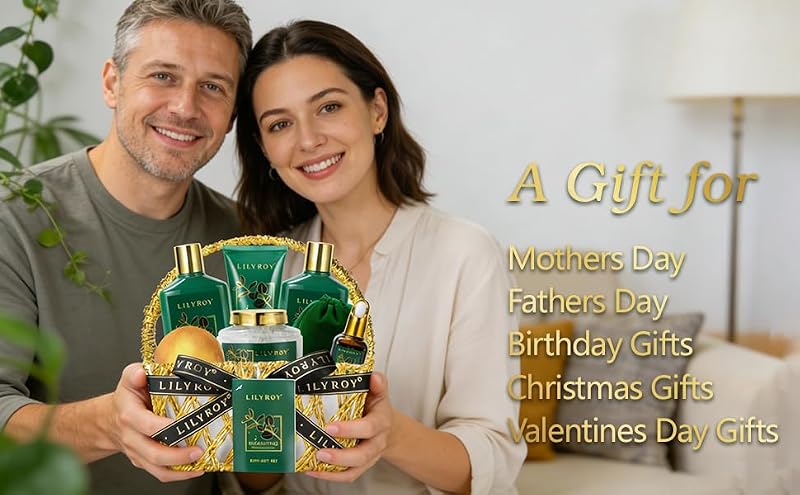 Eucalyptus Spa Bath Gifts Set - 9-Piece Luxury Bath & Body Basket for Women & Men